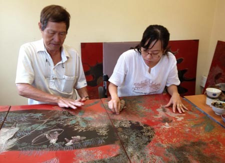Phục chế bức tranh 74 tuổi của danh họa Nguyễn Gia Trí: Duyên nghề - duyên người