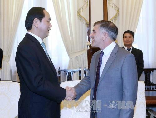 Chủ tịch nước Trần Đại Quang tiếp Đại sứ Argentina và Myanmar