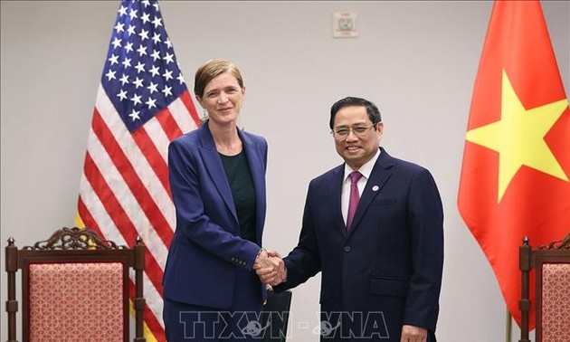 Thủ tướng Phạm Minh Chính gặp Giám đốc Cơ quan phát triển quốc tế Hoa Kỳ (USAID) Samantha Power