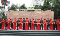 Bas-relief of President Ho Chi Minh talking with soldiers inaugurated 