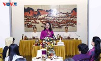 越南国家副主席武氏映春邀请各国驻越女大使出席茶话会