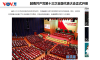 Báo chí Trung Quốc đưa tin rộng rãi về khai mạc Đại hội XIII