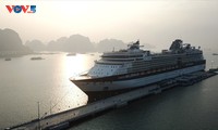 Tàu biển siêu sang Celebrity Millenium đem theo hơn 2.000 du khách đến Quảng Ninh