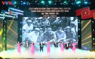 Feier zum 50. Jahrestag des Vietnam-Besuches vom kubanischen Staatspräsidenten Fidel Castro in Quang Tri 