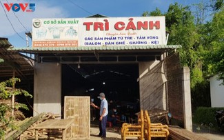 Tri Canh, una sobresaliente instalación de producción de artesanías de bambú en Tra Vinh