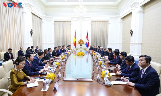 Staatspräsident To Lam führt Gespräch mit dem kambodschanischen Premierminister Hun Manet