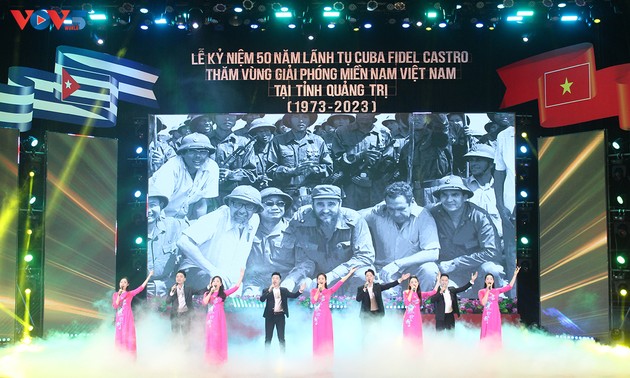 Cérémonie commémorative du 50e anniversaire de la visite historique de Fidel Castro à Quang Tri