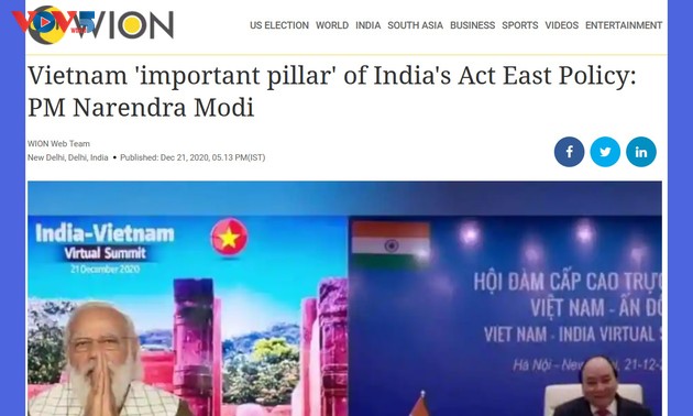 Indische Zeitung: Gemeinsame Vision 2021-2023 ist eine Botschaft über die Beziehungen zwischen Indien und Vietnam