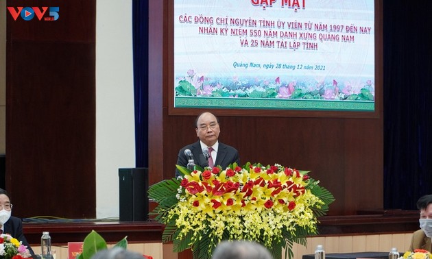 Staatspräsident: Quang Nam soll die Infrastruktur für sozialwirtschaftliche Entwicklung weiterentwickeln