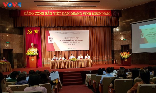 Symposium: “Testament du Président Hô Chi Minh – valeurs théoriques et pratiques”