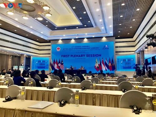 Sidang pleno AIPA-41: ASEAN bersatu mengatasi tantangan, membangun satu ASEAN yang mandiri, damai dan stabil - ảnh 1