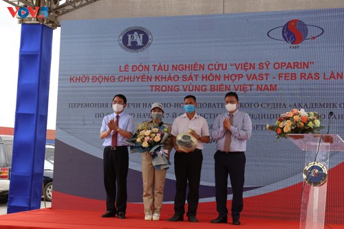 Viện Hàn lâm Khoa học và Công nghệ Việt Nam tổ chức lễ trực tuyến đón tàu nghiên cứu “Viện sỹ Oparin” - ảnh 6