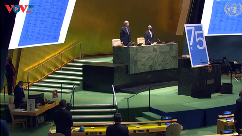 UN-Vollversammlung feiert den 75. Gründungstag der Vereinten Nationen - ảnh 1