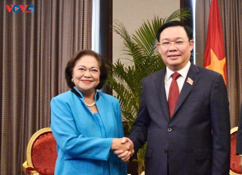 Parlamentspräsident Vuong Dinh Hue trifft Präsidentin der Clark Development Corporation Agnes Devanadera - ảnh 1