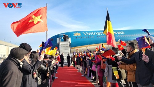 Премьер-министр Фам Минь Тинь прибыл в Брюссель для участия в саммите, посвященном 45-й годовщине установления отношений АСЕАН-ЕС - ảnh 1