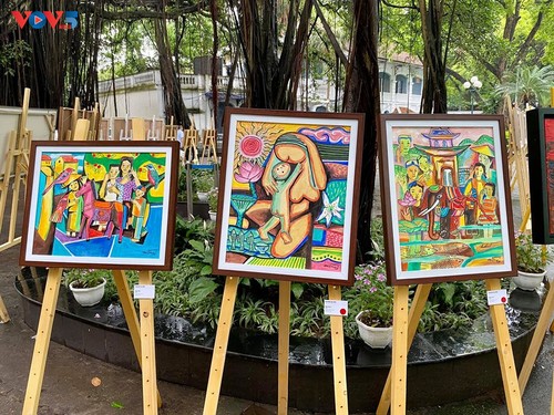 Triển lãm tranh của họa sĩ đương đại Việt vẽ trong mùa cách ly - ảnh 11