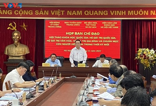 Completan preparativos para seminario acerca de valores de la nación, la cultura, la familia y el pueblo de Vietnam - ảnh 1