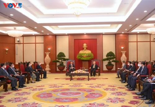 Tổng Bí thư Nguyễn Phú Trọng: Việt Nam ủng hộ mạnh mẽ và toàn diện công cuộc đổi mới của Lào - ảnh 1