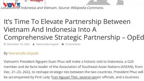 Chuyến thăm của Chủ tịch nước Nguyễn Xuân Phúc tái định hình quan hệ chiến lược Việt Nam- Indonesia - ảnh 2