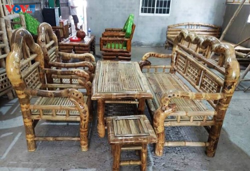 Tri Canh, una sobresaliente instalación de producción de artesanías de bambú en Tra Vinh - ảnh 3