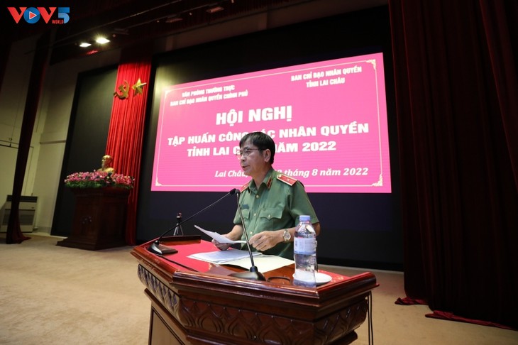 Conferencia de capacitación sobre el trabajo de derechos humanos en Lai Chau - ảnh 1