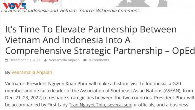 Vietnam President’s visit to Indonesia marks new milestone in bilateral ties - ảnh 1