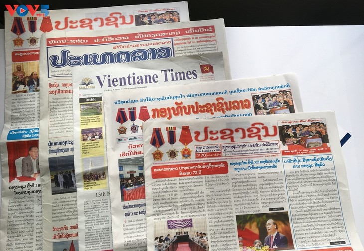 Media Laos secara Serempak Beritakan Kongres Nasional XIII PKV - ảnh 1