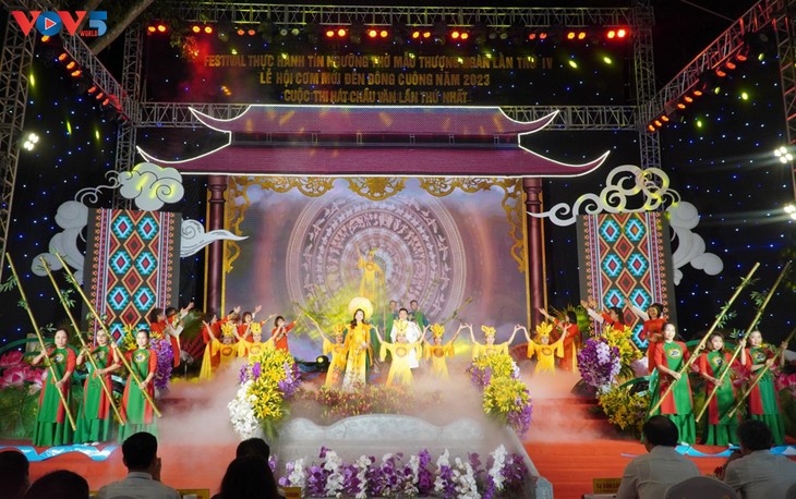 Pembukaan Festival Ke-4 Praktek Ritual Kepercayaan Pemujaan Dewi Ibunda Thuong Ngan - ảnh 1