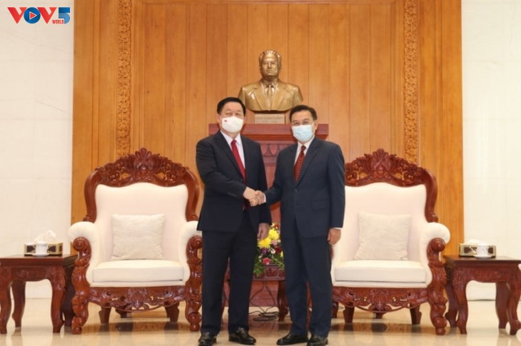 Lãnh đạo Đảng, Nhà nước Lào tiếp Đoàn đại biểu cấp cao Ban Tuyên giáo Trung ương Đảng Cộng sản Việt Nam - ảnh 3