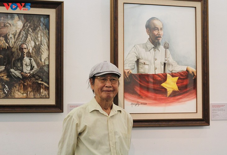 Họa sỹ Việt kiều và những bức tranh đặc sắc về Bác Hồ  - ảnh 12