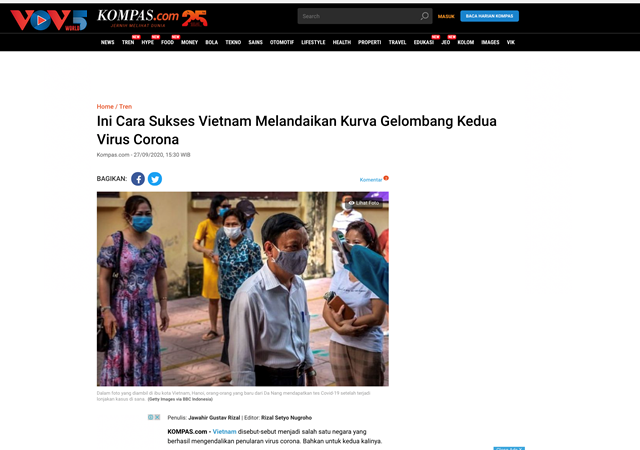Indonesia: Học hỏi Việt Nam xử lý làn sóng Covid-19 thứ hai và phục hồi kinh tế - ảnh 1