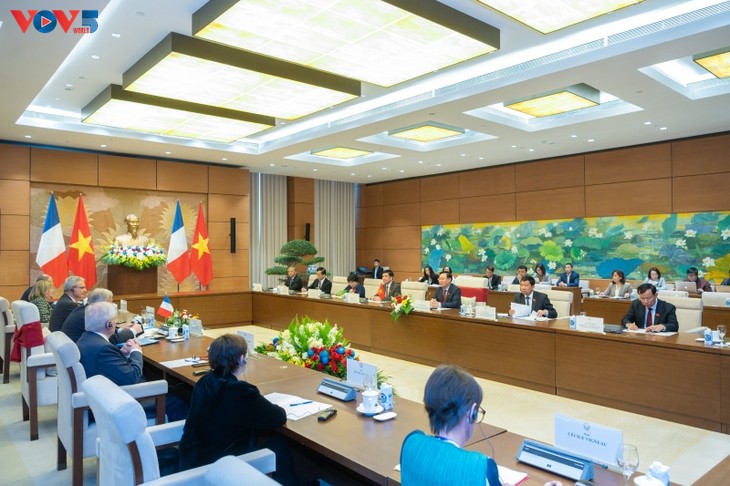 Titular del Parlamento vietnamita dialoga con presidente del Senado francés sobre relaciones binacionales - ảnh 2