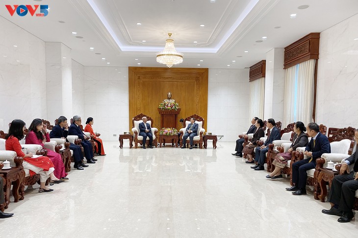 Lãnh đạo Lào đánh giá cao chuyến thăm của Ủy ban Hòa bình Việt Nam - ảnh 2
