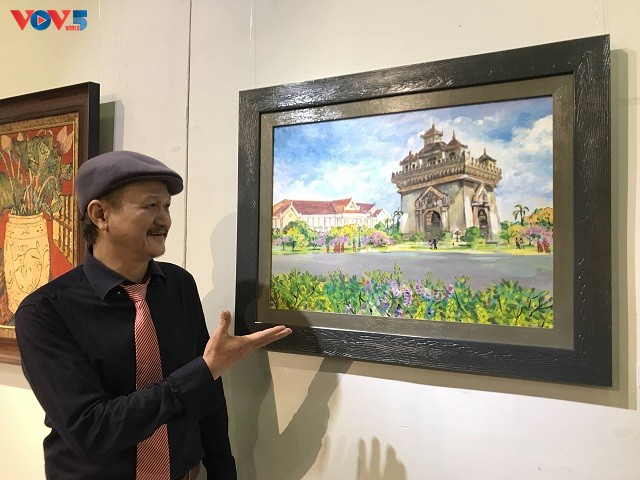 Triển lãm tranh của họa sỹ Lê Dũng Cường về đất nước Lào - ảnh 2