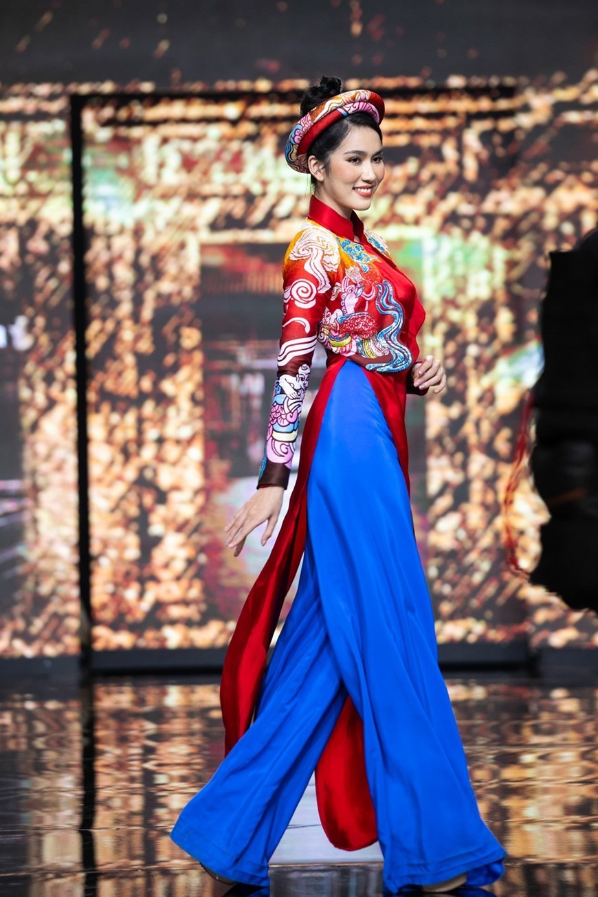 Ao Dai collection depicts traditional Tet paintings - ảnh 4