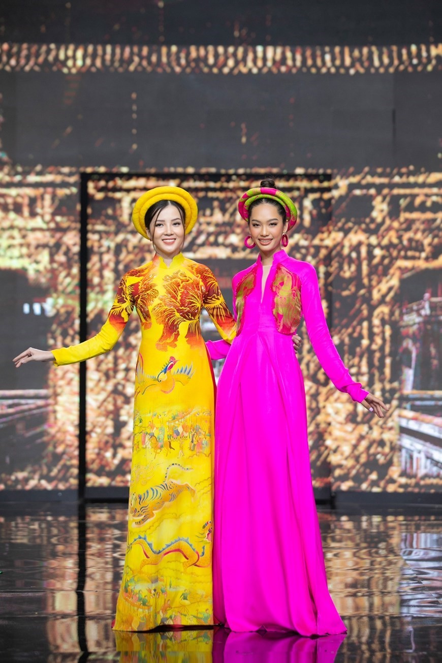 Ao Dai collection depicts traditional Tet paintings - ảnh 6