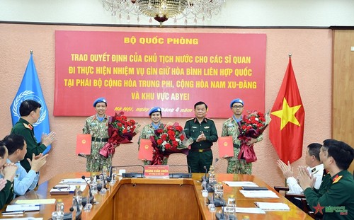 Three more Vietnamese officers sent to UN peacekeeping mission