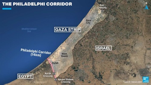 Israel seizes Gaza's entire border with Egypt, presses with raids into Rafa