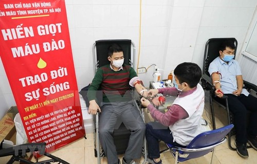 Vietnam supera metas de donación de sangre en Festival Primavera Roja 2020 - ảnh 1