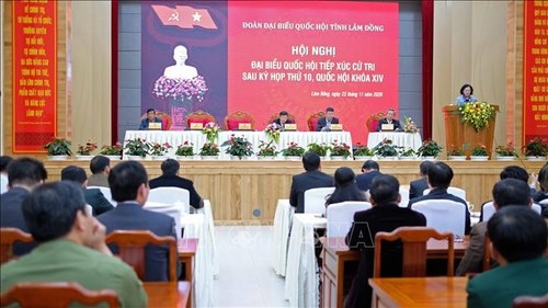 Altos oficiales de Vietnam en encuentro con electores - ảnh 1
