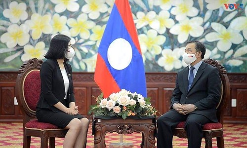 El presidente de Vietnam prepara su visita de trabajo en Laos - ảnh 1