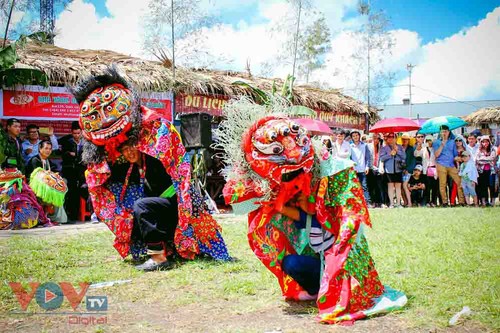 La danza del león-gato, legado cultural de las etnias Tay y Nung - ảnh 2