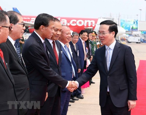 Finaliza visita de trabajo del presidente vietnamita a Laos - ảnh 1