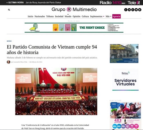 Medios de comunicación de Uruguay destacan 94.° aniversario del Partido Comunista de Vietnam - ảnh 1