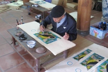 Vietnam busca reconocimiento de Unesco para pintura popular Dong Ho - ảnh 1