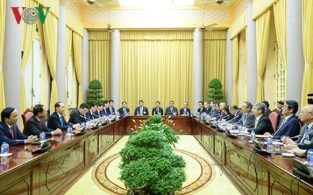 Presidente vietnamita trabaja con líderes de Comité Económico Japón-Vietnam - ảnh 1