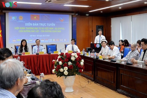 Foro en línea sobre el acuerdo de libre comercio entre Vietnam y la UE - ảnh 7