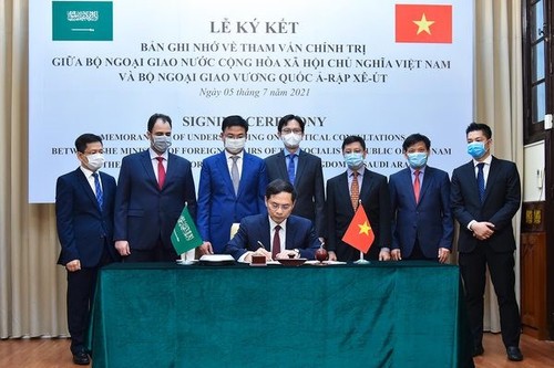 Vietnam y Arabia Saudita firman documento sobre consulta política entre sus Cancillerías - ảnh 1