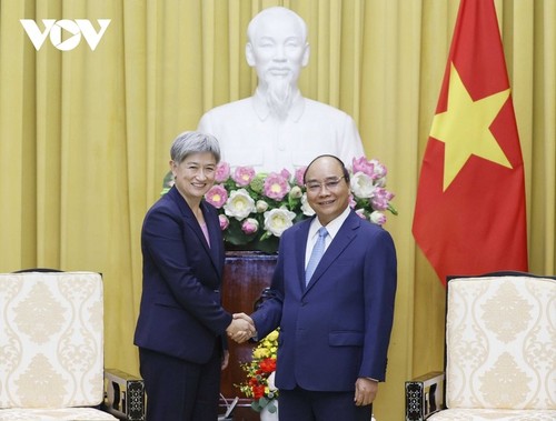 Presidente de Vietnam recibe a canciller australiana  - ảnh 1