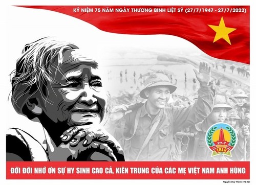 Carteles para celebrar el 75 aniversario del Día de los Inválidos y Mártires de Guerra - ảnh 3